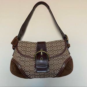 COACH - Y2K - Mini Signature Soho Purse - Style 6818 - Brown Leather and Suede